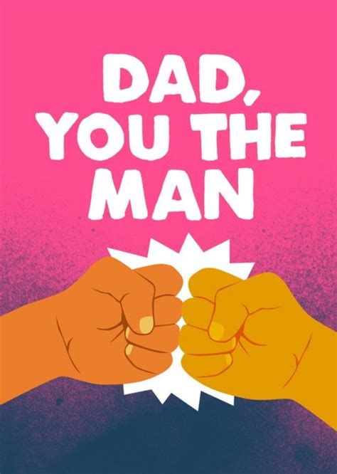 Jolly Awesome Dad You The Man Fist Bump Card Moonpig