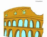 El coliseo romano es uno de los más conocidos y visitados monumentos de roma y de italia.¿qué capacidad tenía?¿dónde se construyó?¿cuánto cuesta también falta el ambiente festivo porque el coliseo estaba coloreado con las banderas de los espectadores y el clima estaba cargado de fuerza. Dibujo de Coliseo romano para Colorear - Dibujos.net