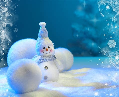 Desktop Wallpapers New Year Snowmen Holidays