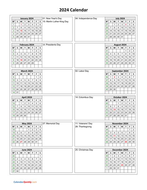 2024 Calendar Pdf Word Excel 2024 Printable Calendar Yearly Calendar