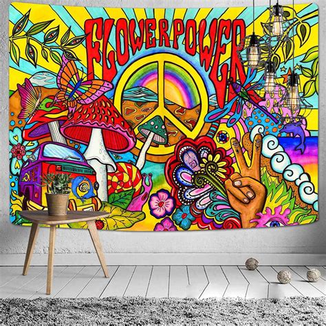 4style Psychedelic Mushroom Tapestry Wall Hanging3d Print Etsy