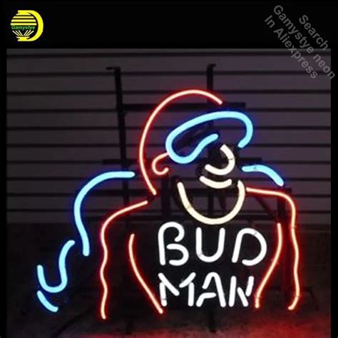 Rare Vintage Original Bud Man Neon Signs Glass Tube Neon Lights