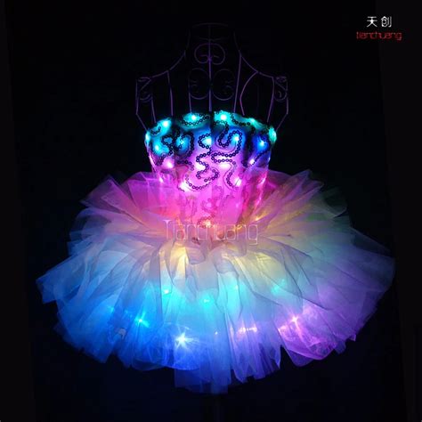 Led Light Up Skirt Mini Dress Dance Led Light Up Tutuwholesale Led