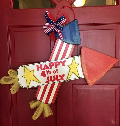 4th Of July Firecracker Door Hanger By Moore Door Decor 4th Of July