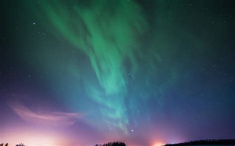 Wallpaper Northern Lights Aurora Borealis Aurora Sky Night