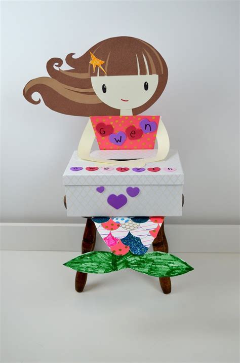 Mermaid Valentines Box Girls Valentines Boxes Valentine Day Boxes