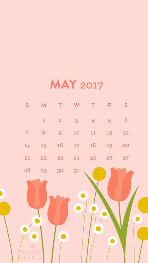 May 2017 Calendar Wallpapers Wallpaper Cave