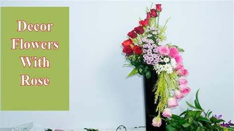 Modern S Shape Flower Arrangement With Rose Calimero Flowerep 159