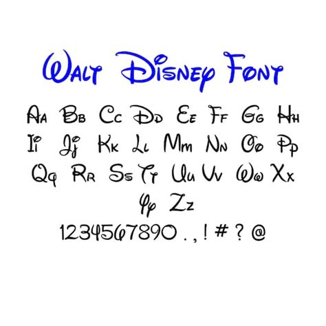 Walt Disney Font Svgdxfwalt Disney Alphabet Walt Disney Letter Da