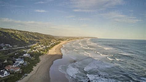 South Africa Western Cape Wilderness Aerial View Of Town Along Coast