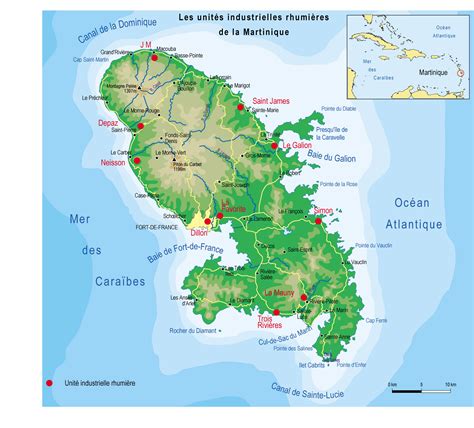 Carte De La Martinique Images Arts Et Voyages