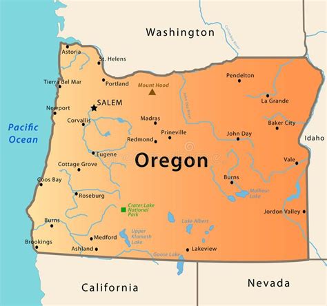 Oregon On The Map Of Usa Little Pigeon River Map