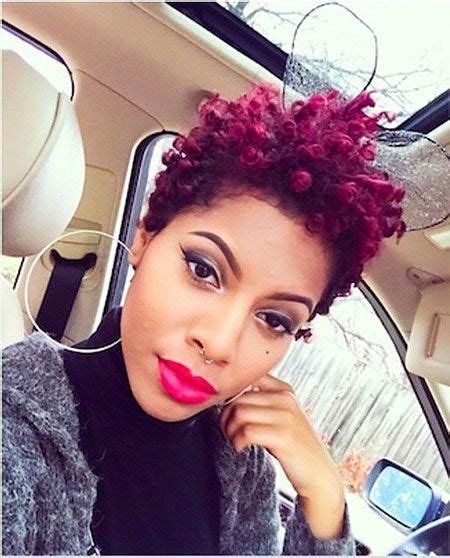 Plum Hair Color Short Natural Hairstyles With Color Hair Styles