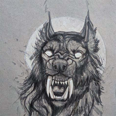 Pin By Riley Waite Art On Riley Waite Art Wolf Sketch Werewolf
