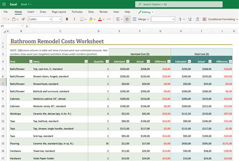 Kitchen Remodel Estimator Excel Wow Blog