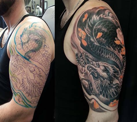 Dragon Cover Up Tattoo Chronic Ink