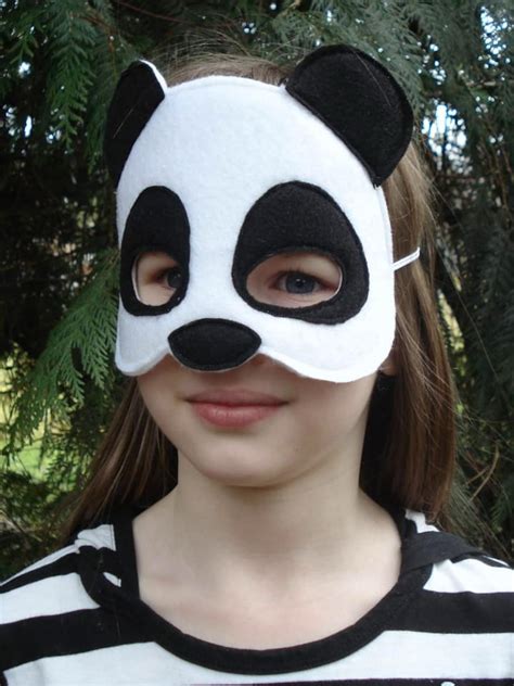 Panda Mask Animal Mask Panda Costume Kid Size Zoo Etsy
