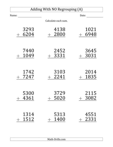 digit addition worksheets worksheets