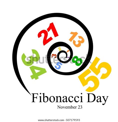Fibonacci Day November 23 Vector Illustration Vector De Stock Libre