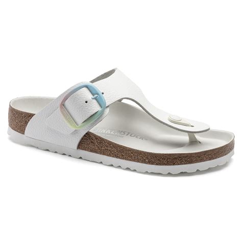 Gizeh Big Buckle Natural Leather White Birkenstock