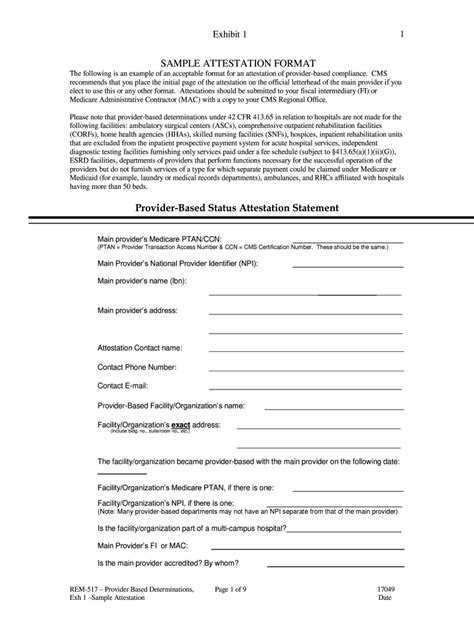 Printable Attestation Form Printable Forms Free Online