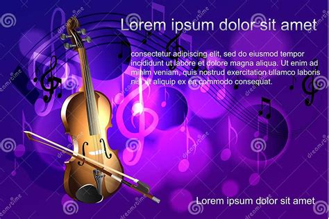 Violin And Music Notes Stock Vector Illustration Of English 84361211