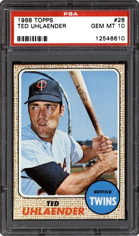 1968 Topps Ted Uhlaender Psa Cardfacts®