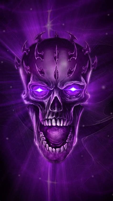 Purple Skull Theme Wallpaper 3cc