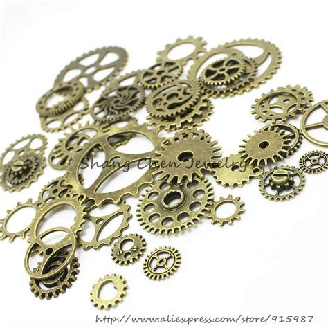 Sweet Bell 20 25 Pattern Mixed 200 Pcs Assorted Gear Charms Pendants