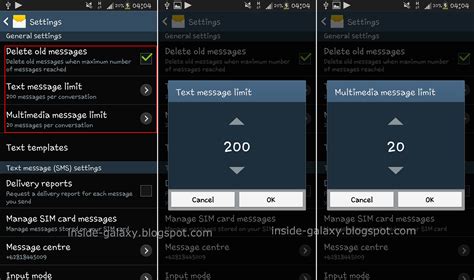 Inside Galaxy Samsung Galaxy S4 How To Delete Old Messages Automatically