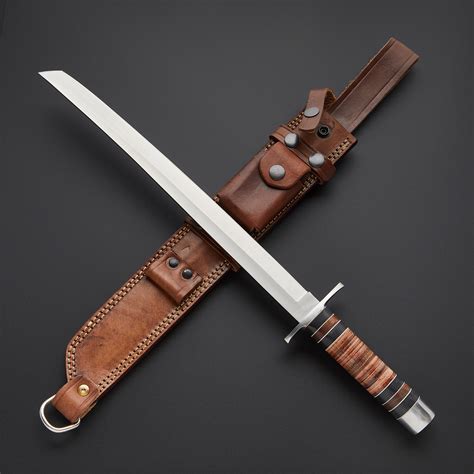 Deimos Stacked Leather Short Tanto Sword Thanatos Touch Of Modern