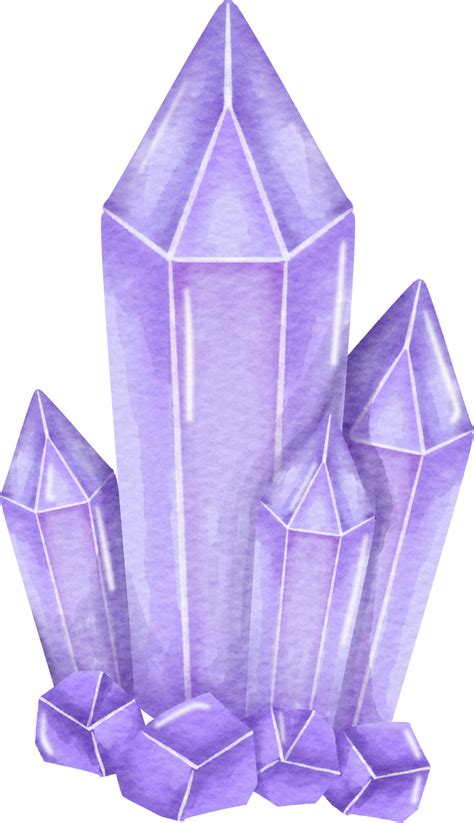 Watercolor Purple Crystal 16537419 Png