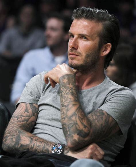 Awesome David Beckham Full Sleeve Tattoos Pictures Fashion Gallery