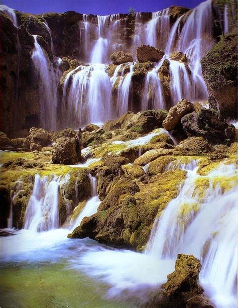 Sichuan Nuorilang Waterfall In The Jiuzhaigou “nine Village Valley