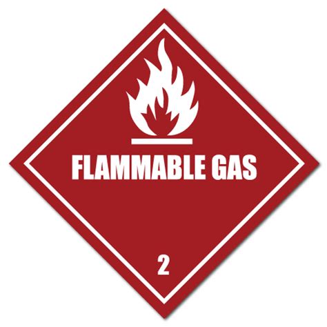 Hazmat Class Flammable Gas Stickers
