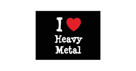 i love heavy metal heart custom personalized postcard zazzle