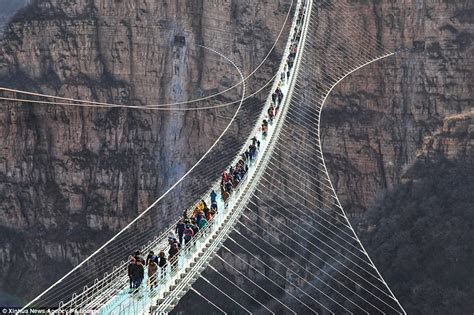 View From Above Worlds Longest Glass Bridge Just Opened In Hebei