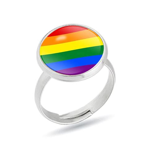 Edelstahl Ringe Lesben Bisexuell Lgbt Homosexuell Stolz Homosexuellen Gleiche Sex Regenbogen
