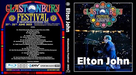 Elton John 2023 Live At Glastonbury DVD PAL Blu Ray Pro Shot