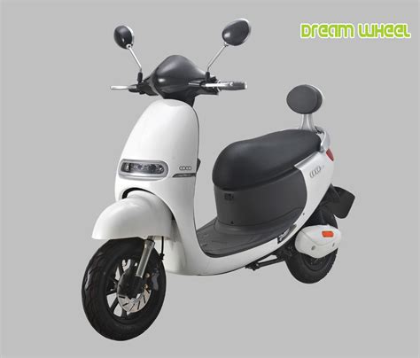Adult Electric Powered Moped Scooter With Pedals 10 Inch Wheel