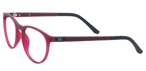 Heidi Round Progressive Glasses Matte Red Women S Eyeglasses Payne Glasses