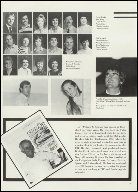 Blanchard Yearbook 1985 1986