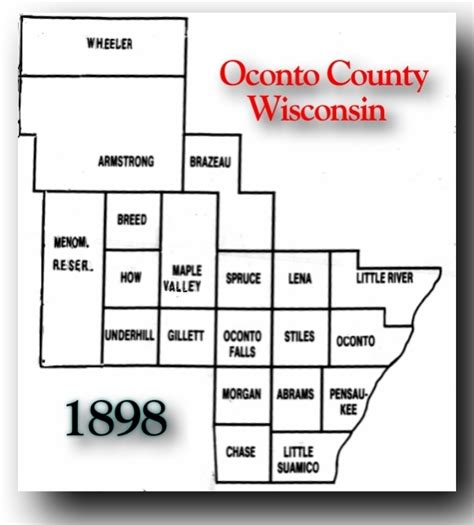 1898 Oconto County Wisconsin Plat Book