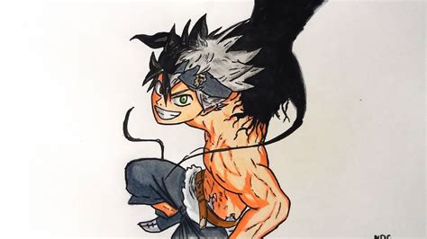 Speed Drawing Asta Partial Demon Form Black Clover