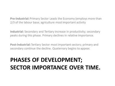 The term tertiary economic activity typically refers to the service sector; Economic Activity and Energy - Geography