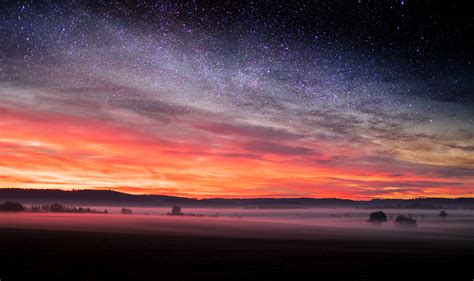 Starry Night Sunset Skyscape Stars 5k Hd Nature 4k Wallpapers Images