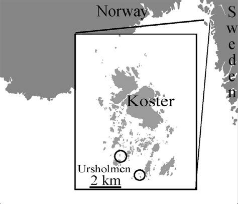 Map Of The Study Area In The Koster Archipelago Skagerrak Haul Out