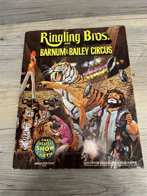 RINGLING BROS AND Barnum Bailey Circus 1972 102nd Edition Souvenir