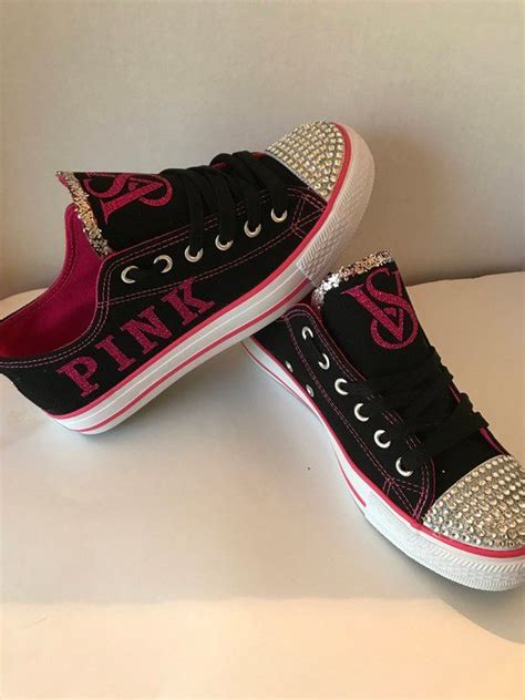 Victorias Secret Pink Bling Shoes Etsy Pink Sneakers I Love My