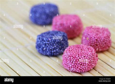 Pink And Blue Candy Close Up Stock Photo Alamy